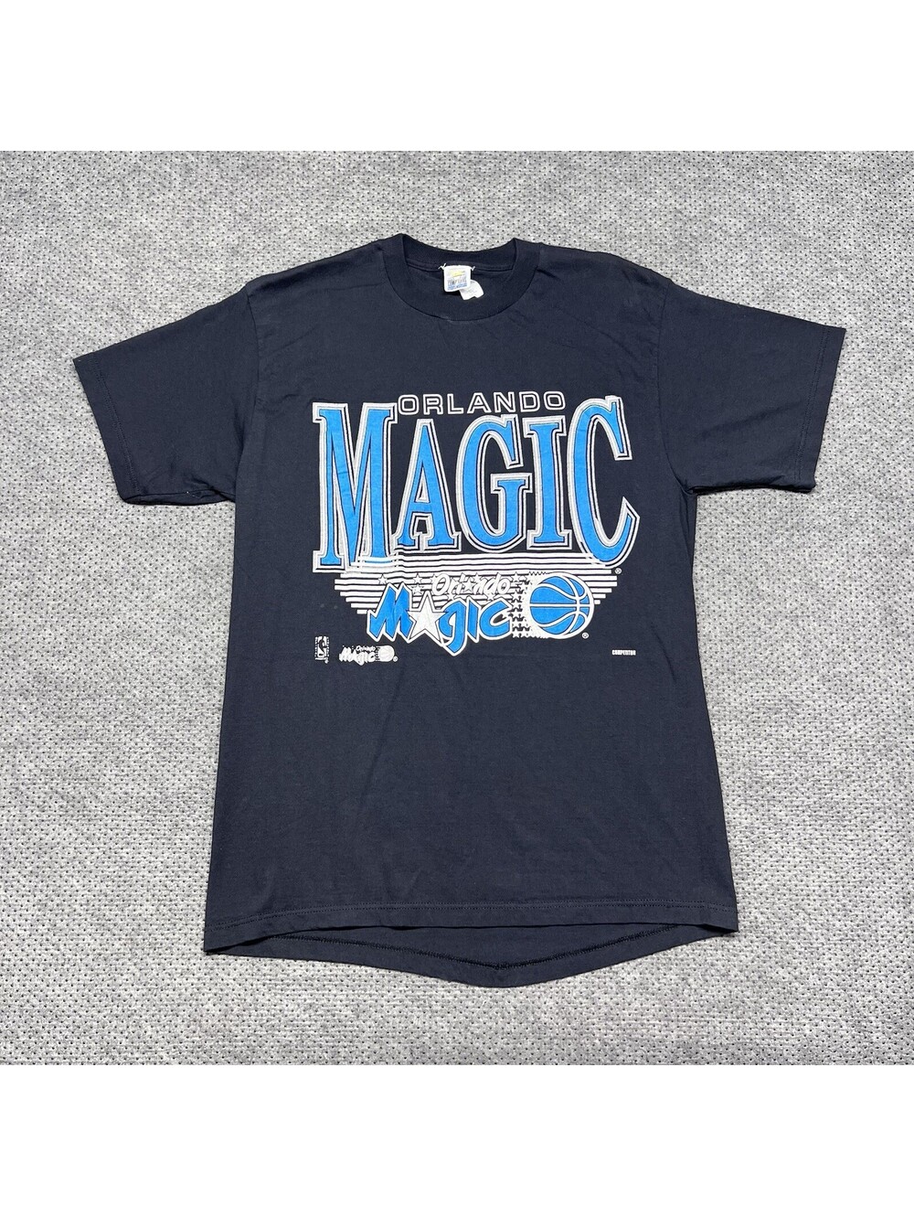 Vintage 80S Orlando Magic Basketball Club T-Shirt Large RARE MENS BLACK